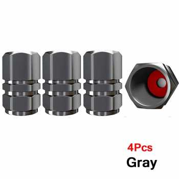 Gambar produk AQTQ Tutup Pentil Ban Mobil Motor Hex Valve Cap Aluminium 4 PCS - AQ-4