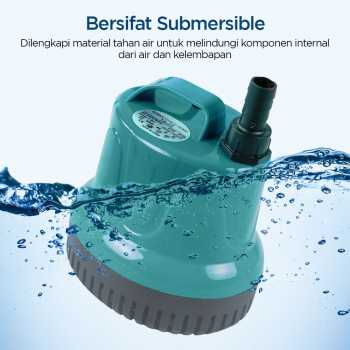 Gambar produk DONG HONG Pompa Air Aquarium Mini Submersible Pump EU Plug 220V IPX8 25W - DHP
