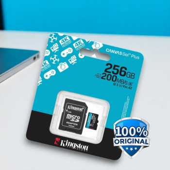 Gambar produk Kingston Canvas Go! Plus MicroSD Gen4 U3 V30 200Mbps 256GB - SDCG4