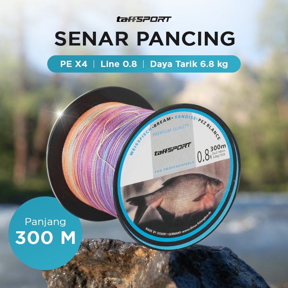 Gambar produk TaffSPORT Senar Tali Pancing 4 Braided Fishing Line Strong PE 300M 0.8 - DM3