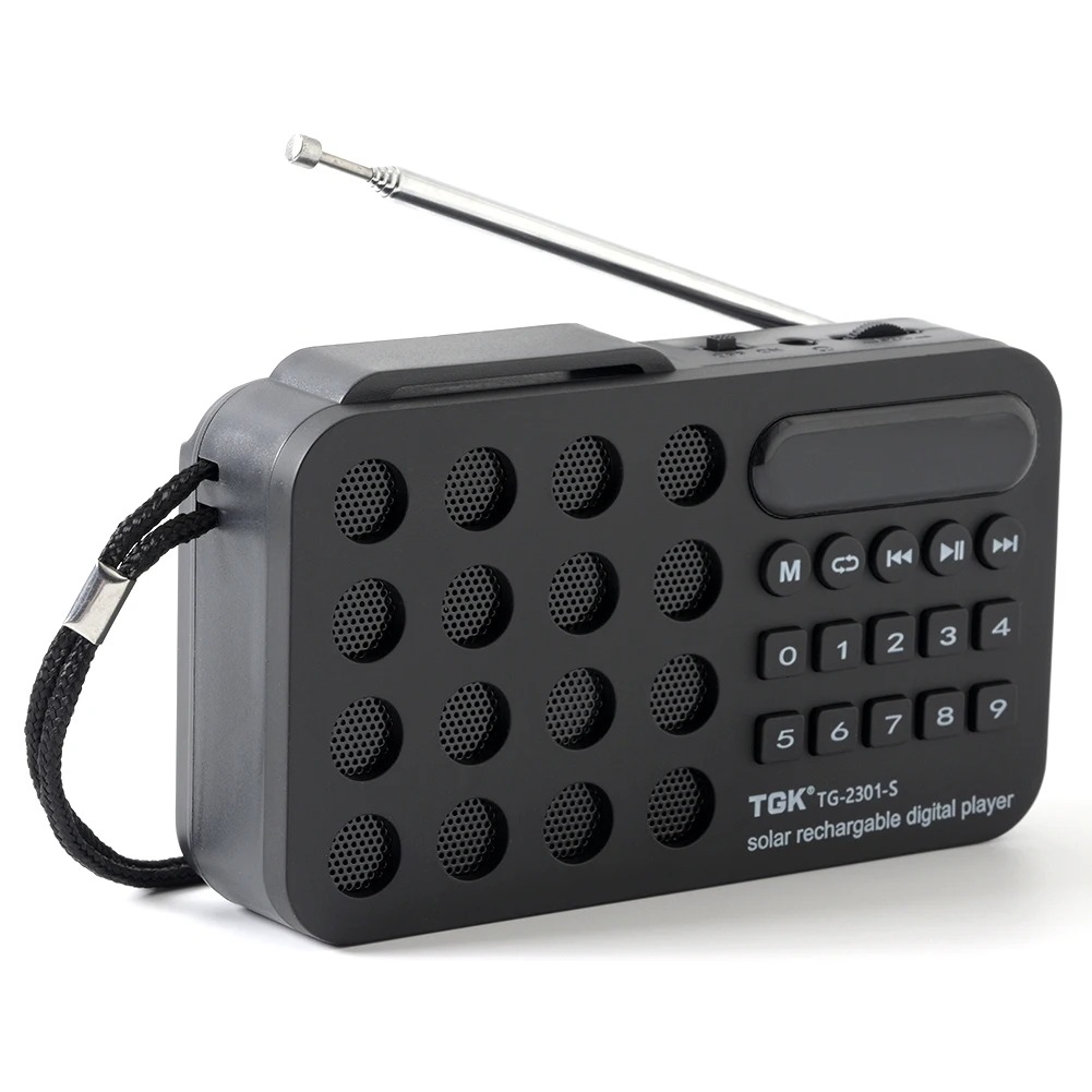 Gambar produk HRock Portable Pocket Radio FM Bluetooth Solar Rechargeable 800mAh - TGK-2301BT-S