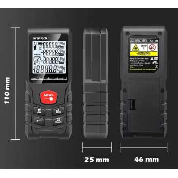 Gambar produk SNAKOL Pengukur Jarak Laser Range Finder Portable Waterproof 120M SK-120 - SK