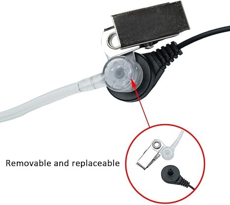 Gambar produk KSUN Headset Mic Walkie Talkie PTT Single Earpiece Air Duct 1 Pin - K15