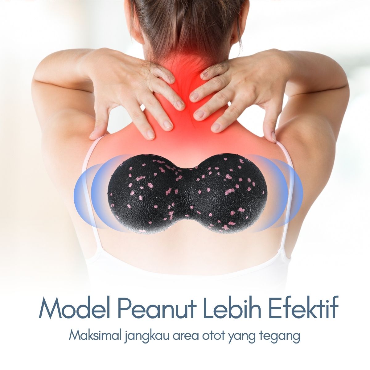 Gambar produk Mertrava Alat Bantu Yoga Peanut Massage Foam Block Roller Ball 8x16cm - D335