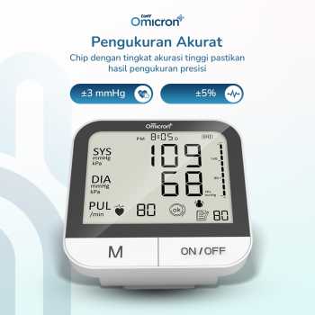 Gambar produk TaffOmicron Tensimeter Digital Pengukur Tekanan Darah English Voice - BMP-A7VL