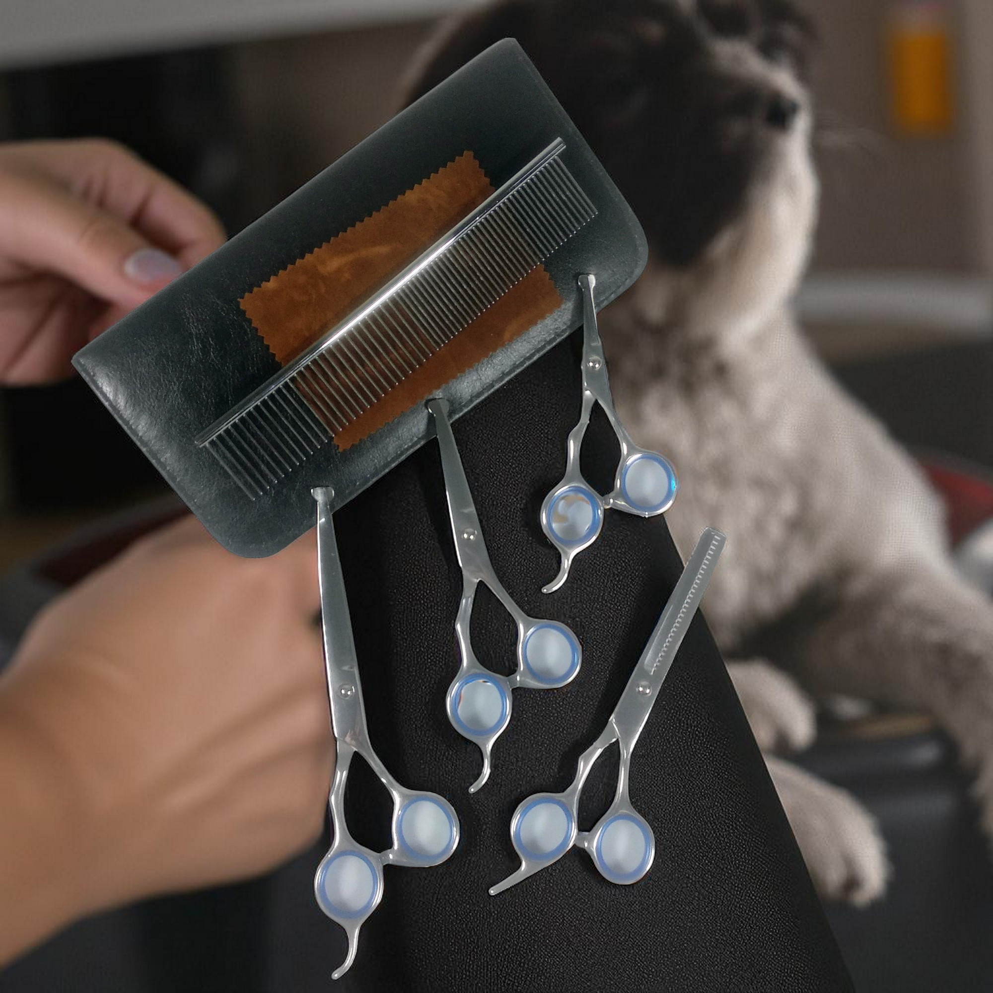 Gambar produk Dtog Set Gunting Grooming Perawatan Bulu Anjing 7in1 - INU73