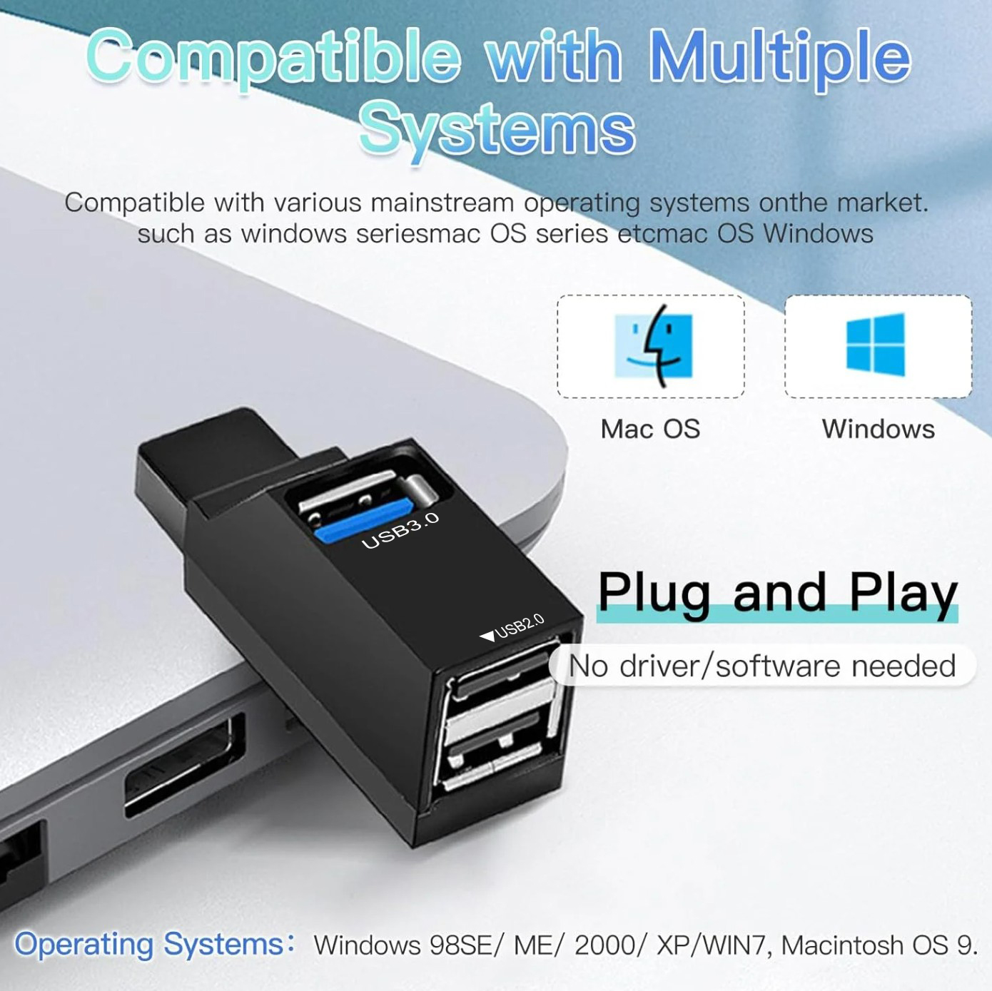 Gambar produk Unitek Mini Super Speed USB 3.0 Hub 3 Port - Y-2153