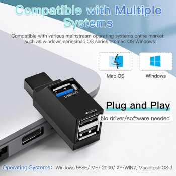 Gambar produk Unitek Mini Super Speed USB 3.0 Hub 3 Port - Y-2153
