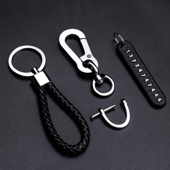 Gambar produk FMA Anti-Lost Keychain with Phone Number Card and Horseshoe Buckle - FM-8S