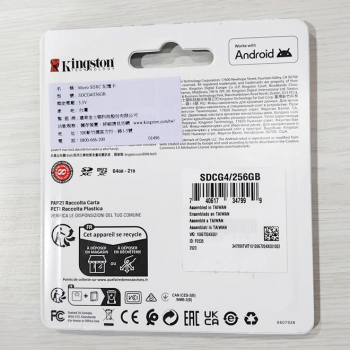 Gambar produk Kingston Canvas Go! Plus MicroSD Gen4 U3 V30 200Mbps 256GB - SDCG4