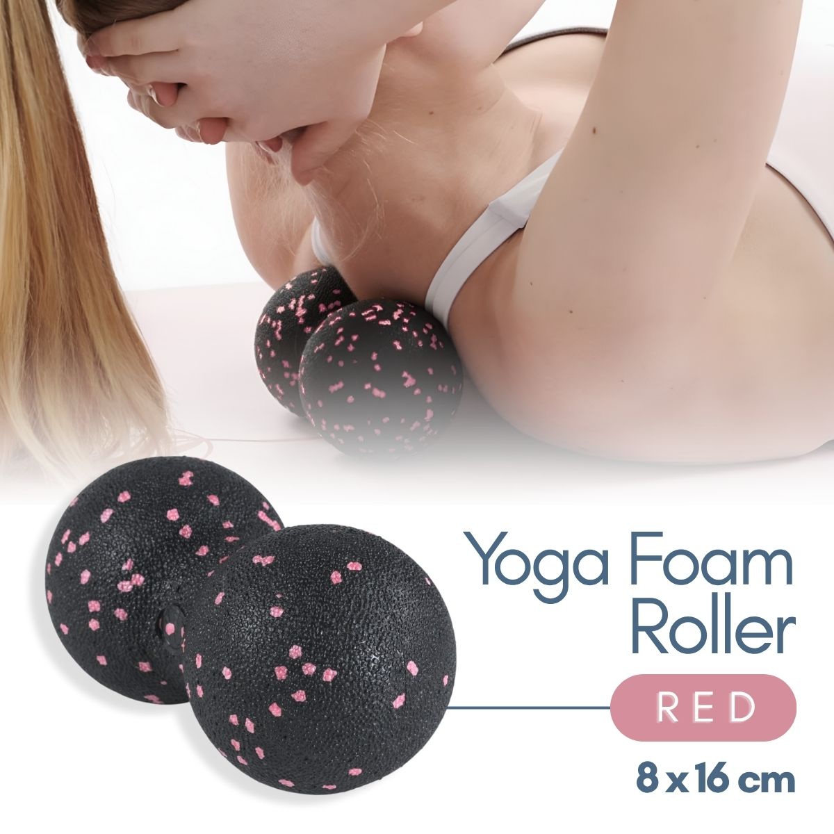 Gambar produk Mertrava Alat Bantu Yoga Peanut Massage Foam Block Roller Ball 8x16cm - D335