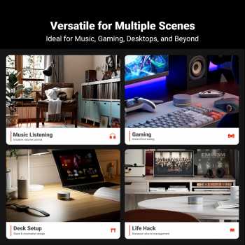 Gambar produk Fosi Audio Volume Control Knob Multimedia Bluetooth RGB Light 750mAh - VOL20