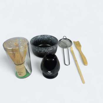 Gambar produk One Two Cups Set Matcha Teh 6in1 Chasen Whisk Chawan Chashaku Chakoshi - DB06