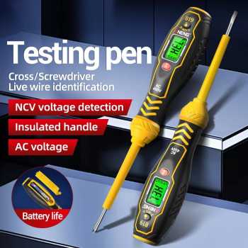 Gambar produk ANENG Obeng Tespen Tester Pen Non Contact Digital Display Alarm Plus - B19
