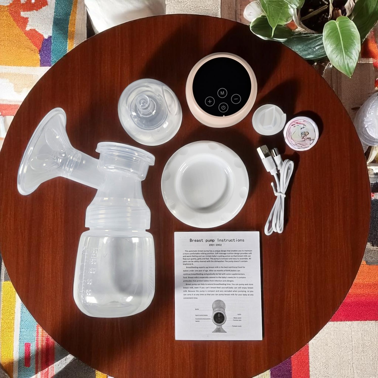 Gambar produk MOMIIN Pompa ASI Bayi Elektrik Breast Milk Pump Rechargeable 500mAh - JSL-X901