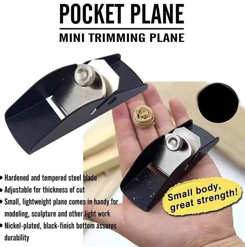 Gambar produk WOODMU Ketam Serutan Kayu Mini Plane Wood Manual Carpentry With Blade - WO1