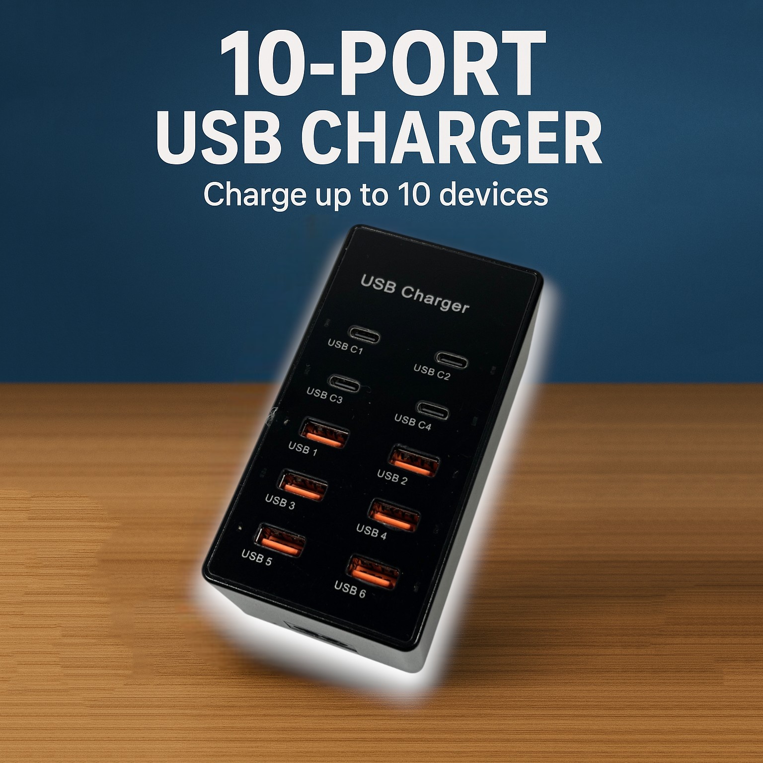 Gambar produk ALASICKA USB Hub Charger 10 Multi Port Type C 5V/2.4A 60W EU Plug - YC-A6
