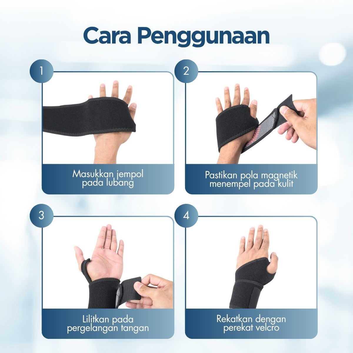 Gambar produk SHW Pelindung Pergelangan Tangan Magnetic Therapy Wrist Guard 1 PCS - SHW-A1