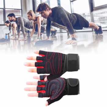 Gambar produk HU WAI YUN DONG Sarung Tangan Motor Olahraga Half-Finger Gloves L - HWYD