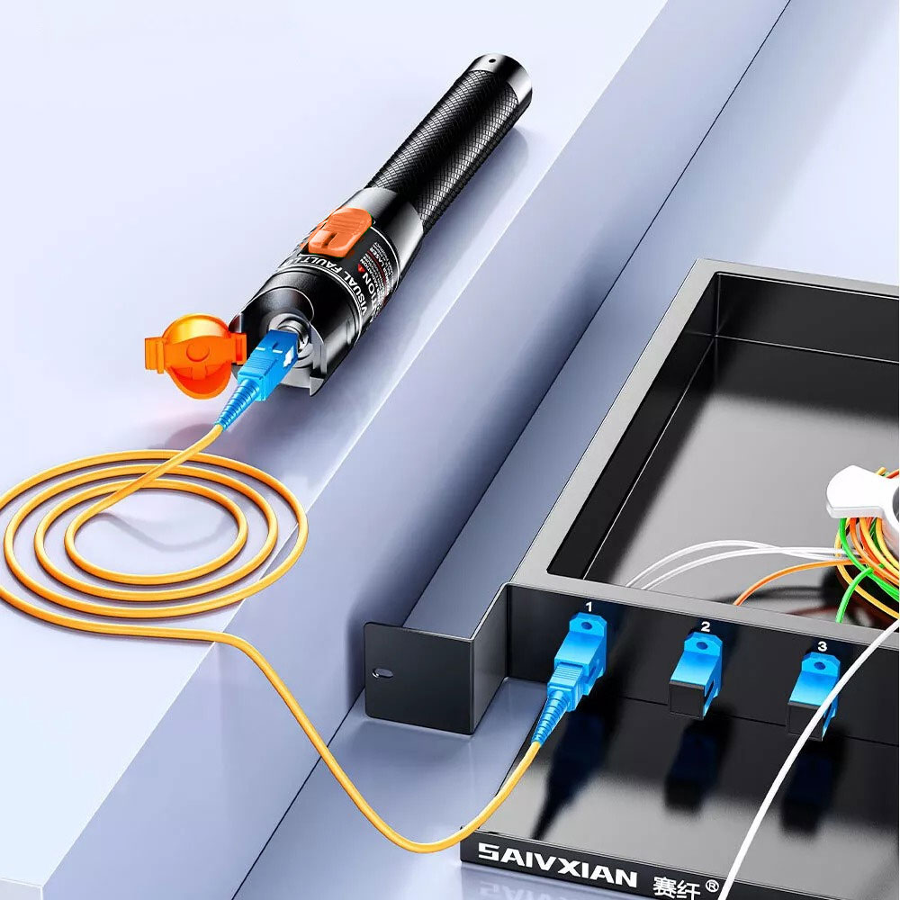 Gambar produk ELBOKERO Pena Laser Fiber Optic Tester Light Pen Fault Locator Red 10 mW - TGR11