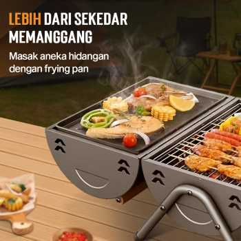 Gambar produk Xbess Alat Panggang Arang Portable BBQ Outdoor Grill Stove with Pan - K-707