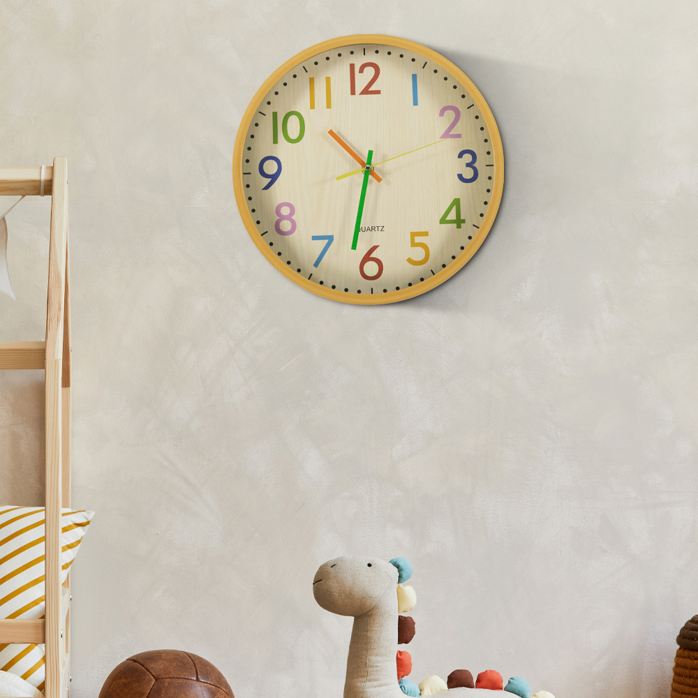 Gambar produk Wooklok Jam Dinding Quartz Nordic Vintage Colorful Number 29cm - WK601
