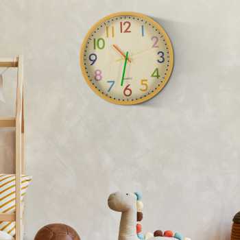 Gambar produk Wooklok Jam Dinding Quartz Nordic Vintage Colorful Number 29cm - WK601