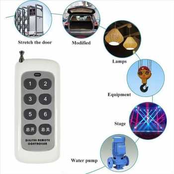 Gambar produk Kebidumei Remot Kontrol Gerbang Garasi Transmitter 6 Keys 433MHz - KB8