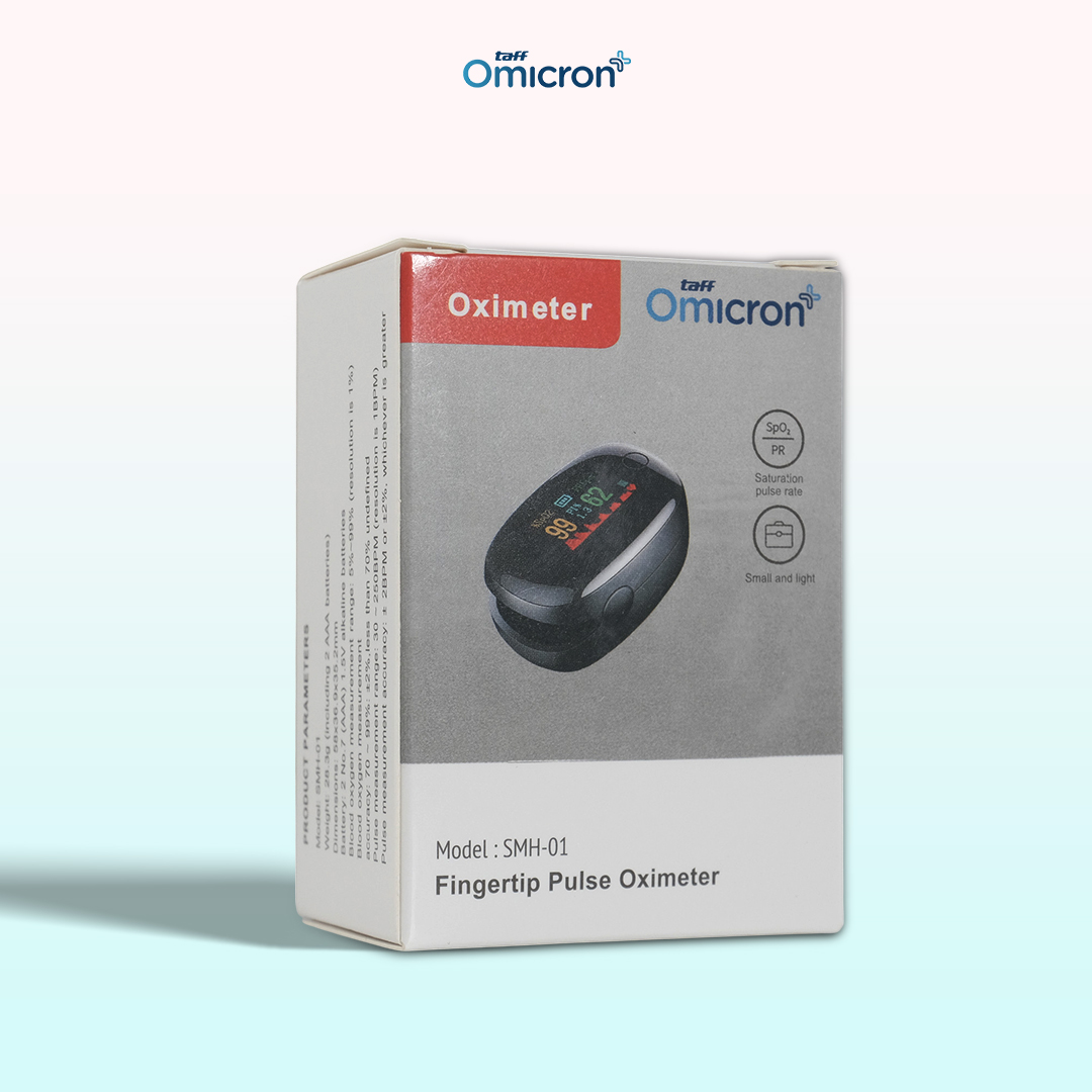 Gambar produk TaffOmicron Fingertip Pulse Oximeter Alat Ukur Saturasi Oksigen Darah - SMH-01