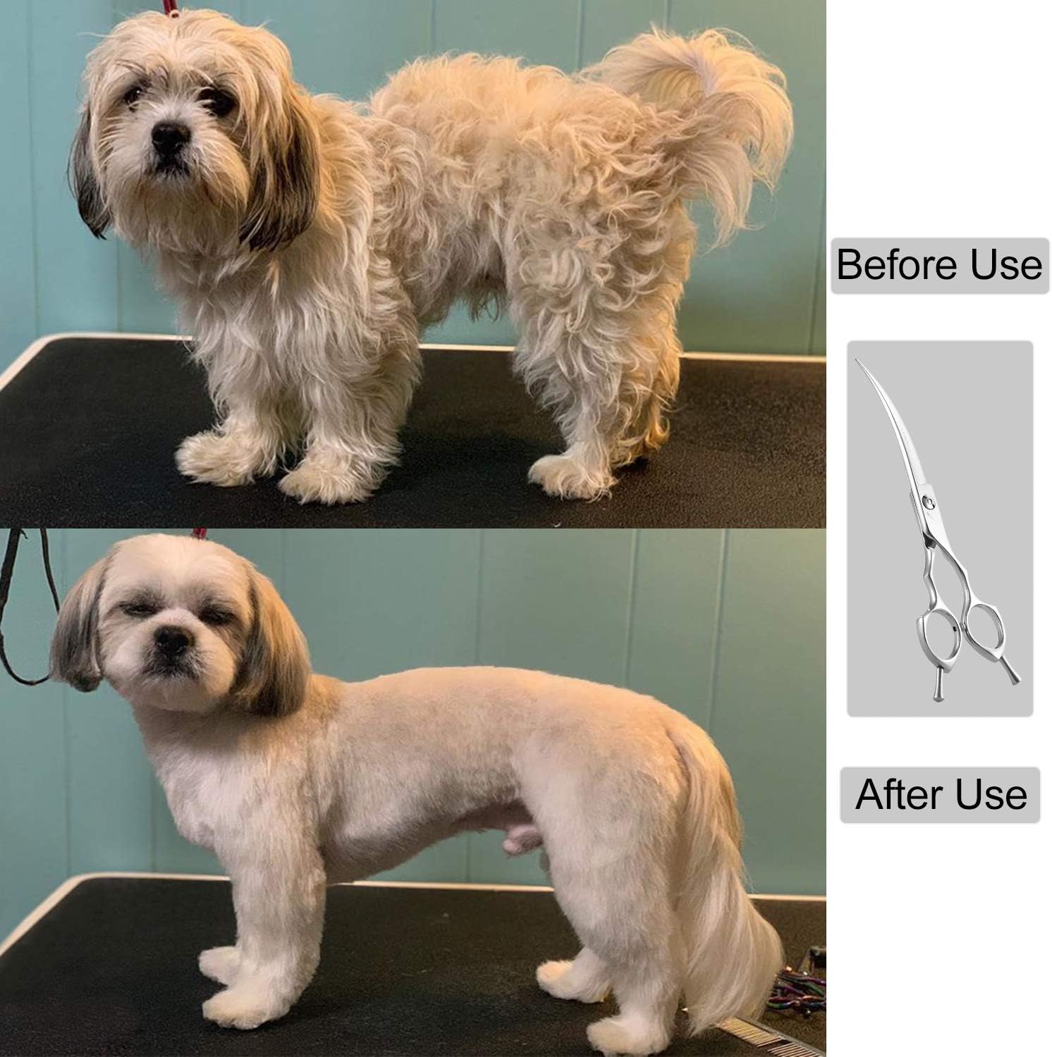 Gambar produk Woofs Gunting Curve Grooming Bulu Hewan Peliharaan 7 Inch - INU72