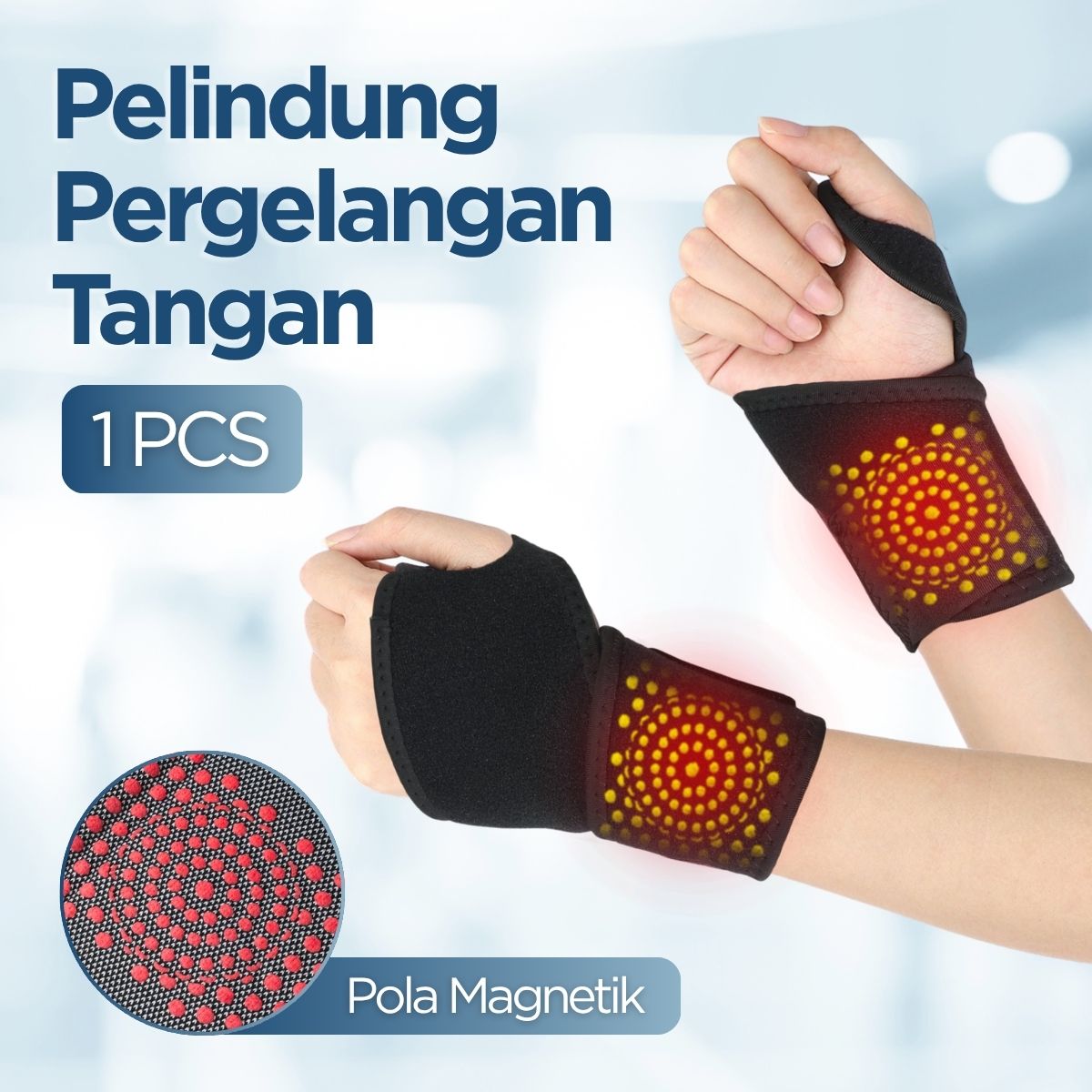 Gambar produk SHW Pelindung Pergelangan Tangan Magnetic Therapy Wrist Guard 1 PCS - SHW-A1