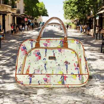 Gambar produk Rhodey RAIMIQI SEMOR Tas Jinjing Duffle Bag PU Leather Unisex 20 Inch Beautiful Pattern - CB001