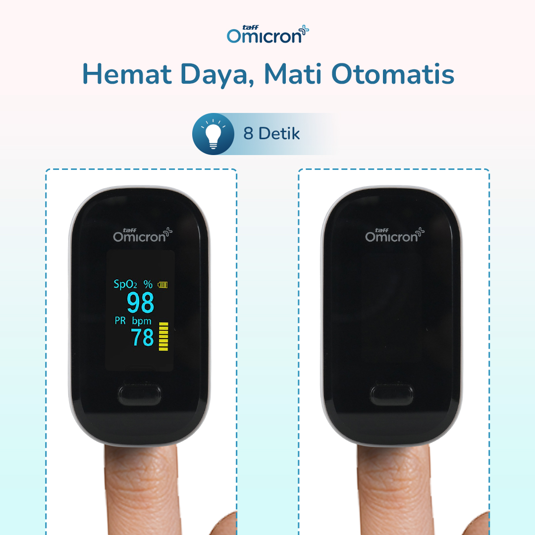 Gambar produk TaffOmicron Fingertip Pulse Oximeter Alat Ukur Saturasi Oksigen Darah - YK-80B