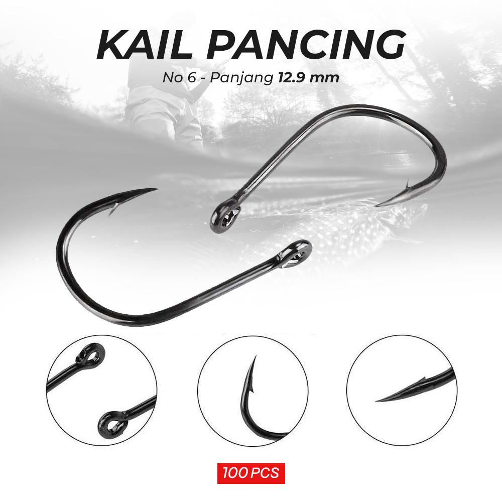 Gambar produk ISEAMA Kail Pancing Ikan Fishing Hook Barbed Carp Tackle No 6 - IS300