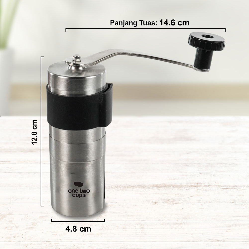Gambar produk One Two Cups Alat Penggiling Kopi Manual Coffee Grinder Adjustable - RHNHA0176