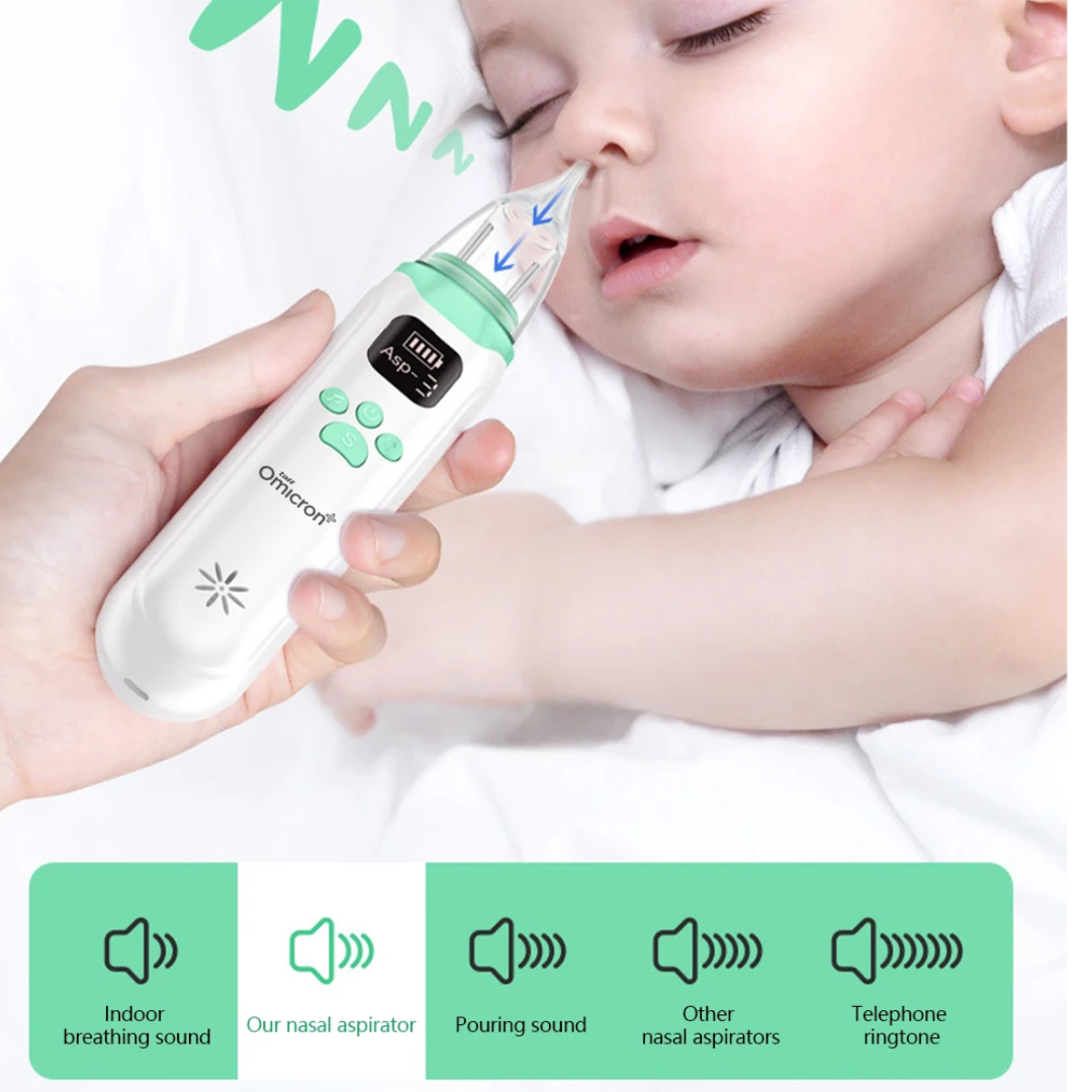 Gambar produk TaffOmicron Baby Nasal Aspirator Electric Nose Cleaner 65kPa 450mAh - KA1001