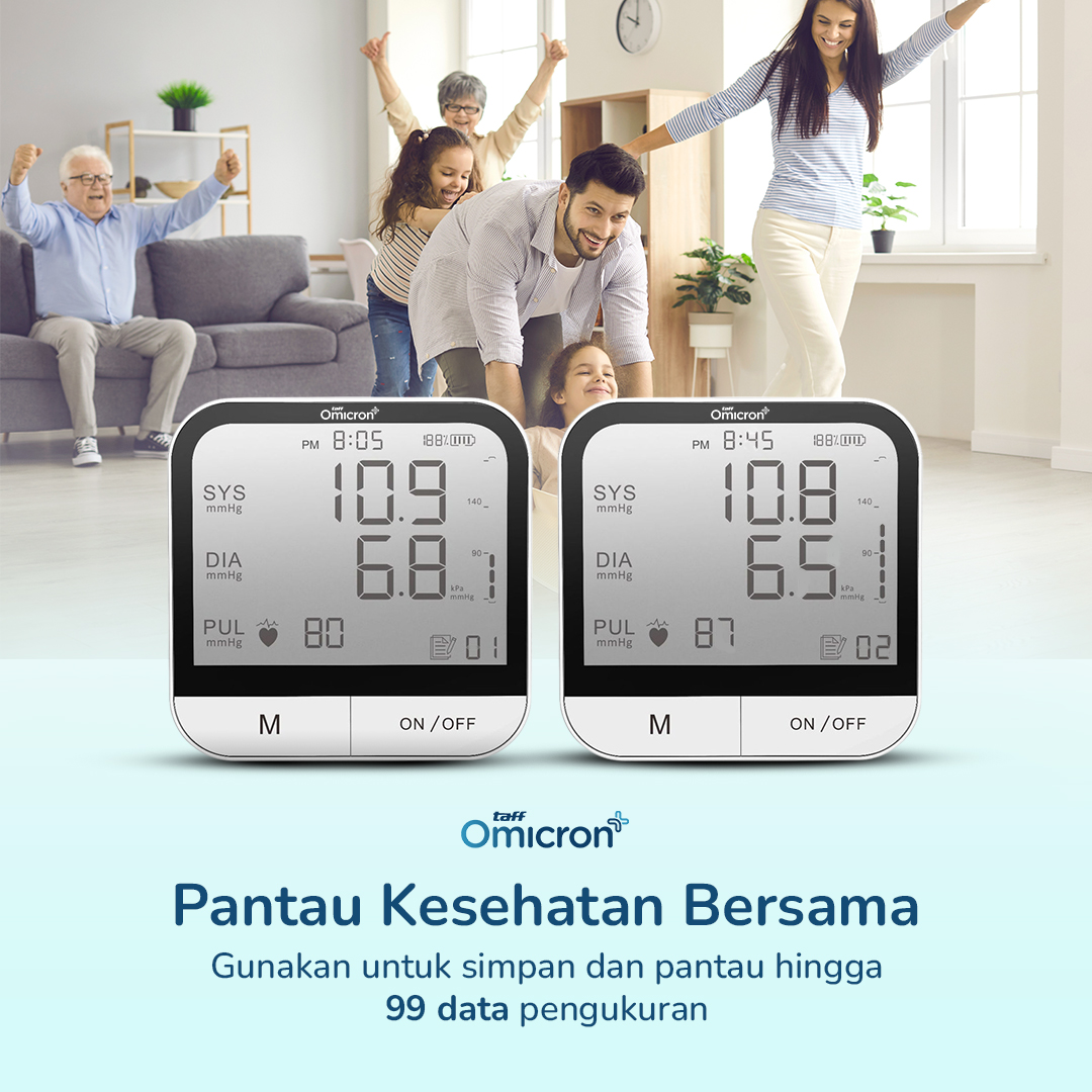 Gambar produk TaffOmicron Tensimeter Digital Pengukur Tekanan Darah English Voice - BMP-A7VL