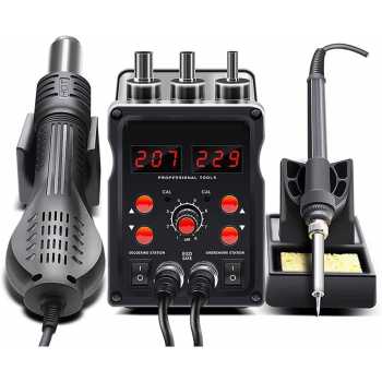SOUTES Soldering Station 2in1 Solder 60W with Hot Air Heat Gun 700W - 8586D