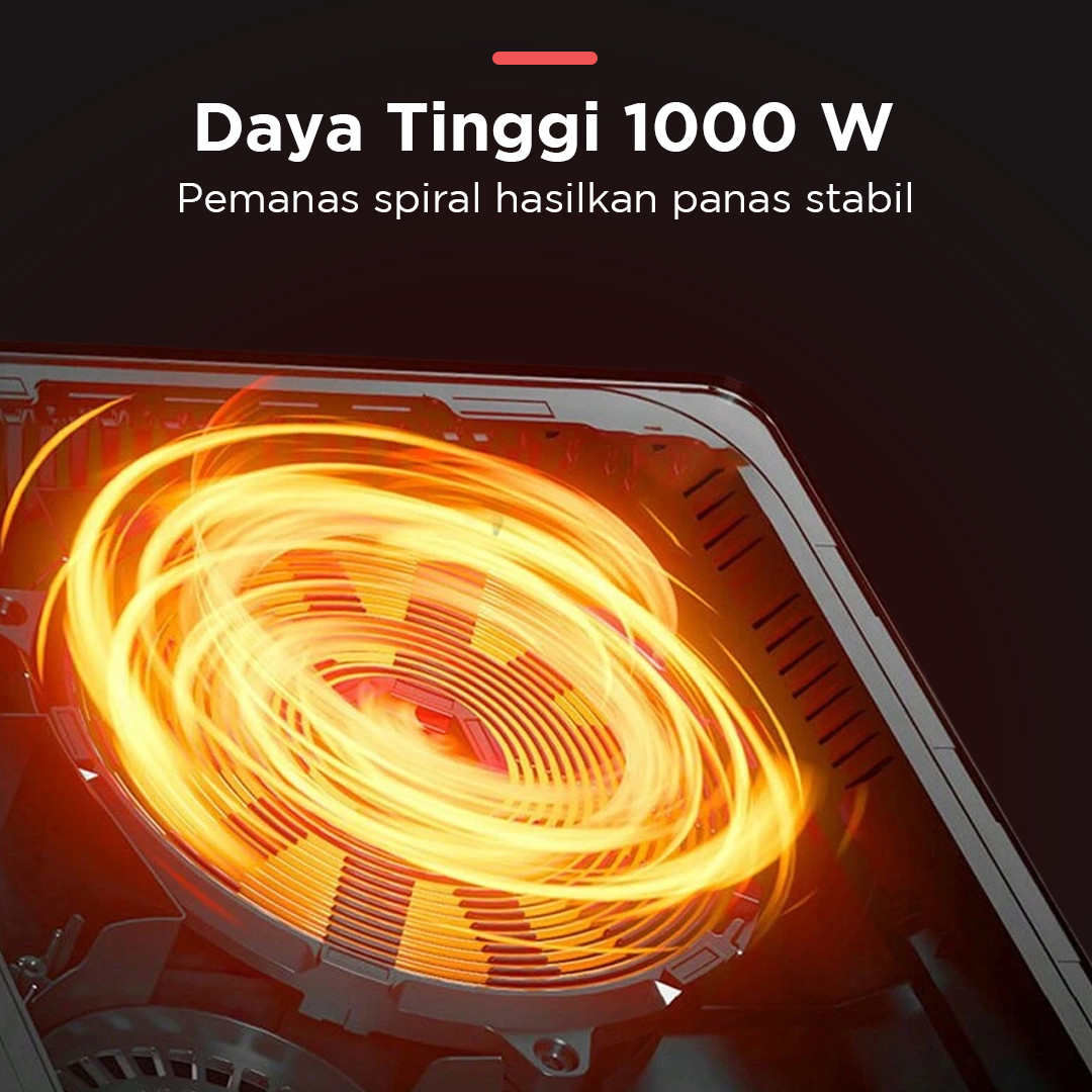Gambar produk STARLUX Kompor Listrik 1 Tungku Mini Portable Coil Hot Plate 1000W - SHP-5701B