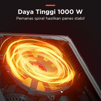 Gambar produk STARLUX Kompor Listrik 1 Tungku Mini Portable Coil Hot Plate 1000W - SHP-5701B