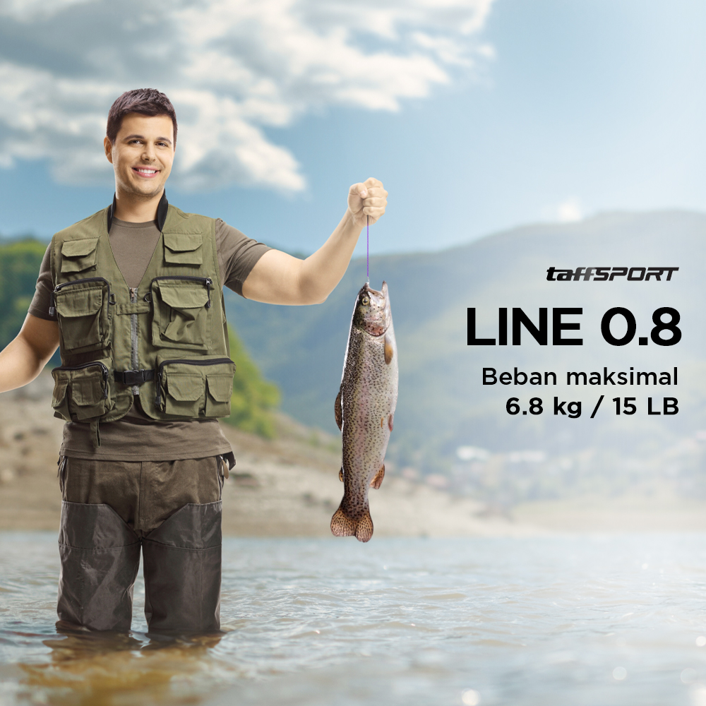 Gambar produk TaffSPORT Senar Tali Pancing 4 Braided Fishing Line Strong PE 300M 0.8 - DM3