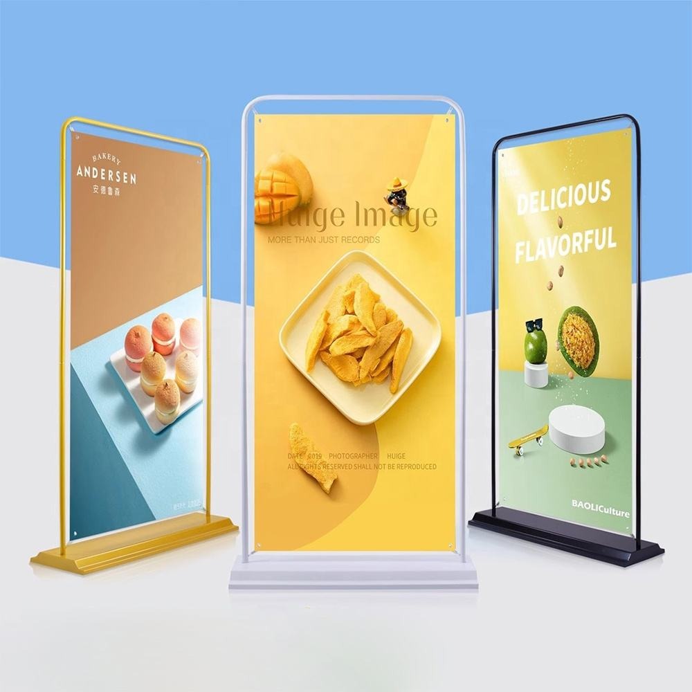 Gambar produk Caimano Standing Banner Frame Poster Display Iron Door 80x180cm - C80