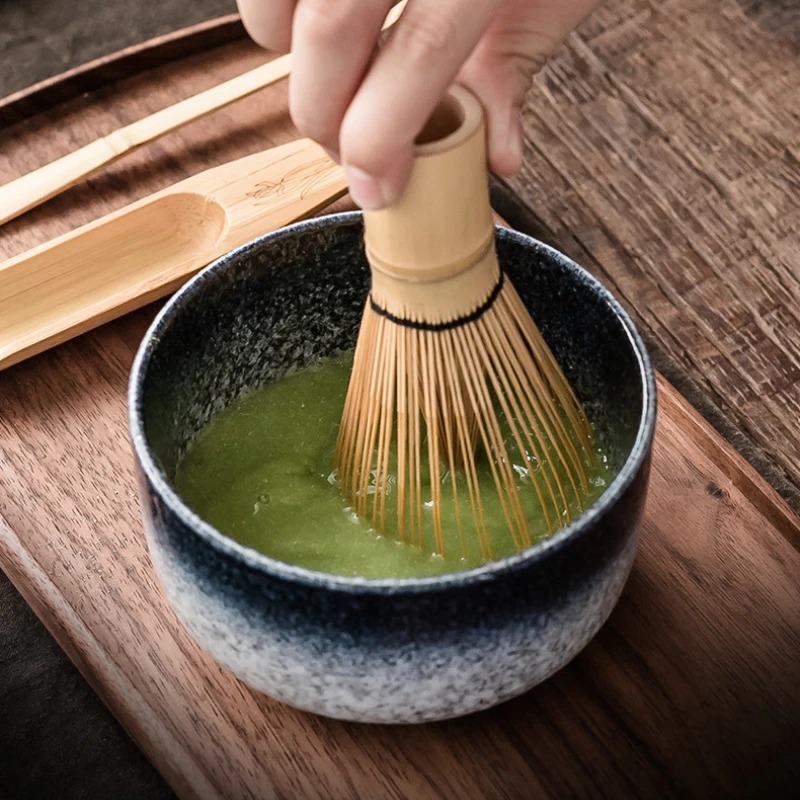 Gambar produk One Two Cups Set Matcha Teh 6in1 Chasen Whisk Chawan Chashaku Chakoshi - DB06