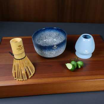 Gambar produk One Two Cups Set Matcha Teh 6in1 Chasen Whisk Chawan Chashaku Chakoshi - DB06