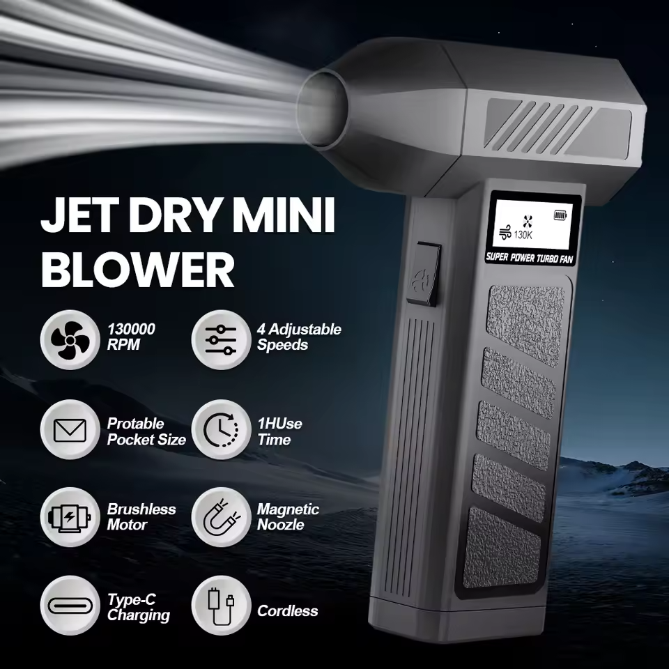 Gambar produk PIANA Mini Turbo Violent Air Blower Cordless Jet Portable 130000RPM - PAR-13