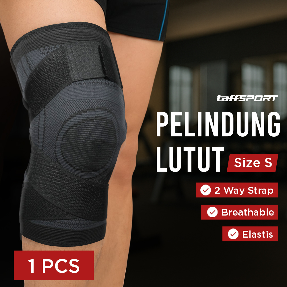 Gambar produk TaffSPORT Pelindung Lutut Knee Support Compression Sport Fitness S - EL06