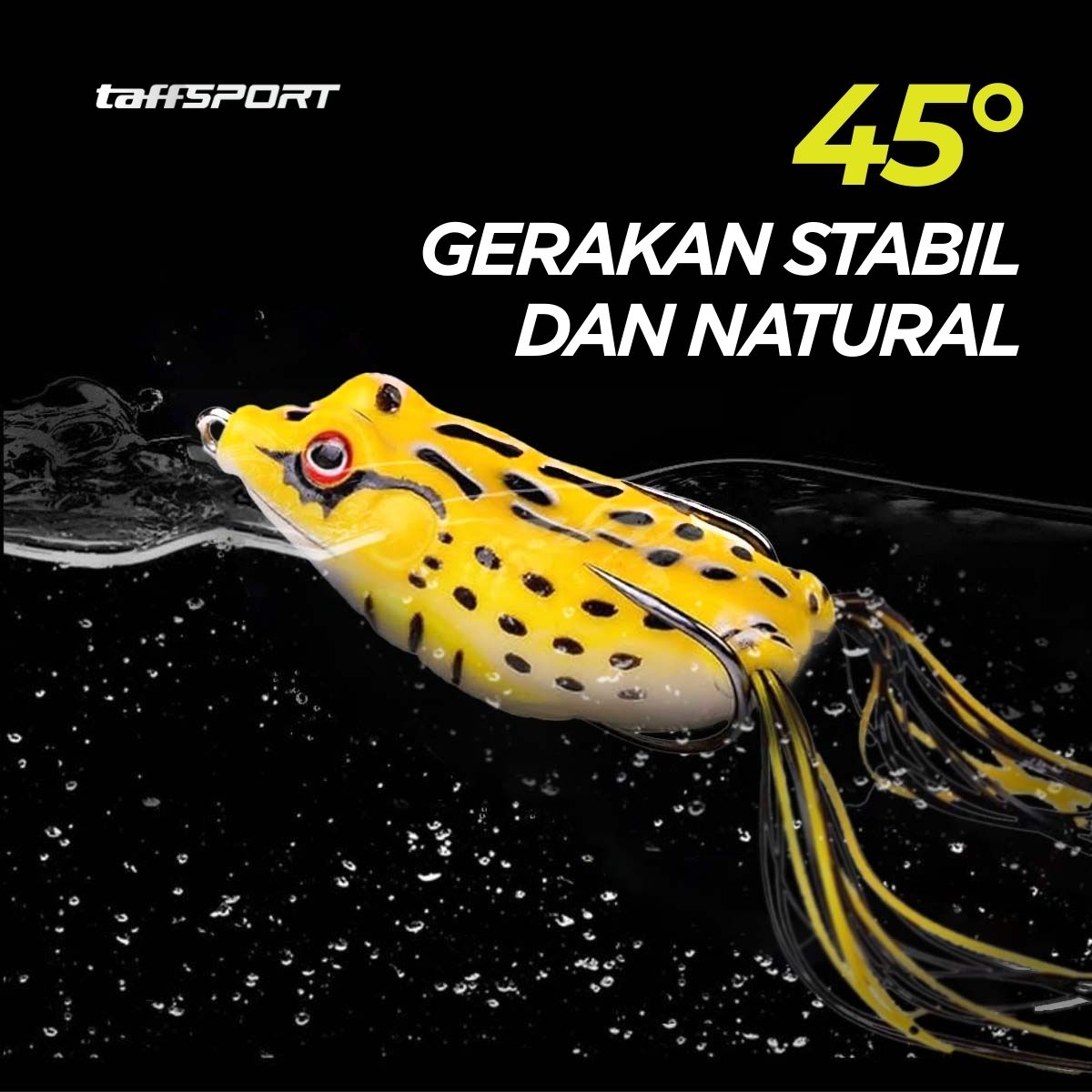 Gambar produk TaffSPORT Umpan Pancing Silikon Bentuk Kodok 12g - HW-YE-538