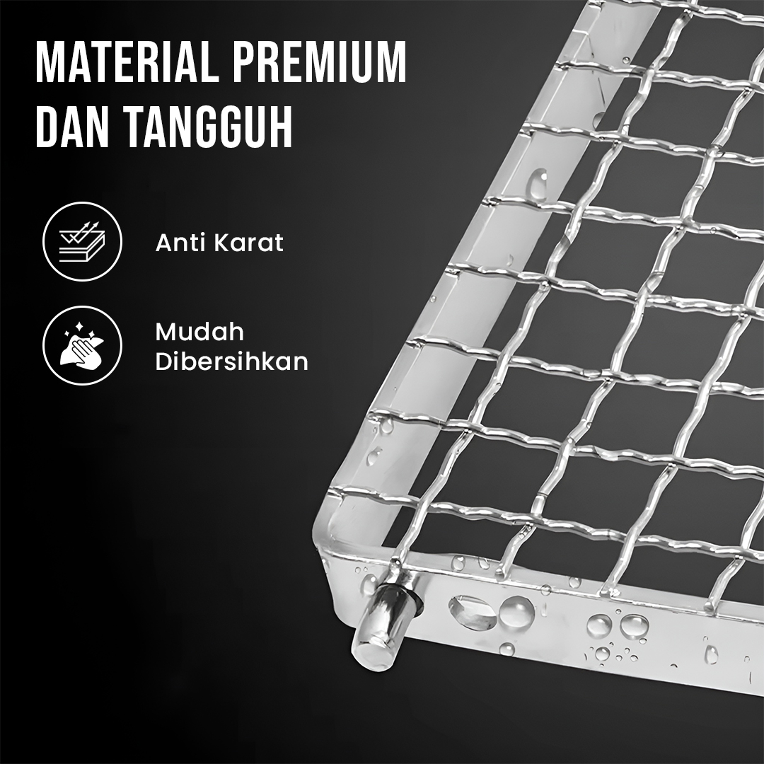 Gambar produk Dikecloud Jaring Panggangan Lipat Foldable Grill Net Stainless Steel - DK13