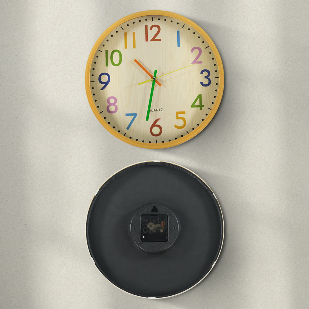 Gambar produk Wooklok Jam Dinding Quartz Nordic Vintage Colorful Number 29cm - WK601
