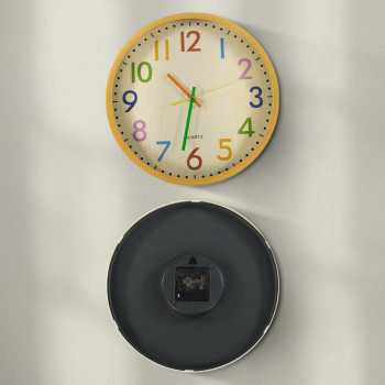 Gambar produk Wooklok Jam Dinding Quartz Nordic Vintage Colorful Number 29cm - WK601